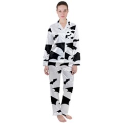 Women s Long Sleeve Satin Pajamas Set	 