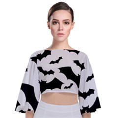 Tie Back Butterfly Sleeve Chiffon Top 