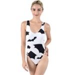 Deathrock Bats High Leg Strappy Swimsuit