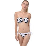 Deathrock Bats Twist Bandeau Bikini Set