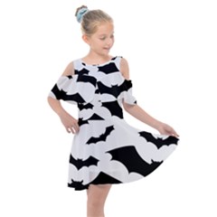 Kids  Shoulder Cutout Chiffon Dress 