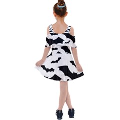 Kids  Shoulder Cutout Chiffon Dress 