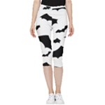 Deathrock Bats Inside Out Lightweight Velour Capri Leggings 