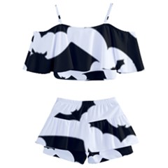 Kids  Off Shoulder Skirt Bikini 