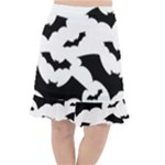 Deathrock Bats Fishtail Chiffon Skirt