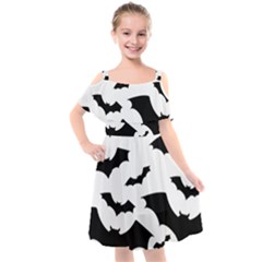 Kids  Cut Out Shoulders Chiffon Dress 