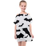 Deathrock Bats Kids  One Piece Chiffon Dress