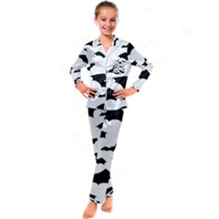 Kids  Satin Long Sleeve Pajamas Set 