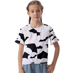 Kids  Cuff Sleeve Scrunch Bottom T-Shirt 