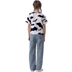 Kids  Cuff Sleeve Scrunch Bottom T-Shirt 