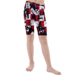 Emo Checker Graffiti Kids  Mid Length Swim Shorts