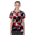 Emo Checker Graffiti Women s Sport Mesh Tee