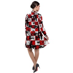 Long Sleeve Chiffon Shirt Dress 