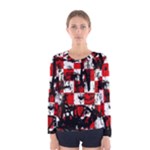 Emo Checker Graffiti Women s Long Sleeve Tee