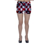 Emo Checker Graffiti Skinny Shorts