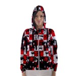 Emo Checker Graffiti Women s Hooded Windbreaker