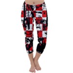 Emo Checker Graffiti Capri Winter Leggings 
