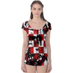 Emo Checker Graffiti Boyleg Leotard 