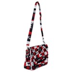 Emo Checker Graffiti Shoulder Bag with Back Zipper
