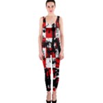 Emo Checker Graffiti One Piece Catsuit