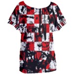 Emo Checker Graffiti Women s Oversized Tee