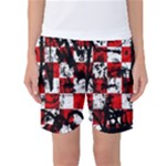 Emo Checker Graffiti Women s Basketball Shorts