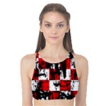 Emo Checker Graffiti Tank Bikini Top
