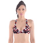 Emo Checker Graffiti Plunge Bikini Top