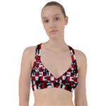 Emo Checker Graffiti Sweetheart Sports Bra