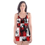 Emo Checker Graffiti Skater Dress Swimsuit