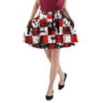 Emo Checker Graffiti A-Line Pocket Skirt