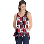 Emo Checker Graffiti Sleeveless Tunic