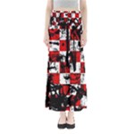 Emo Checker Graffiti Full Length Maxi Skirt