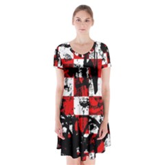 Emo Checker Graffiti Short Sleeve V