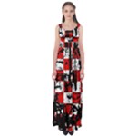 Emo Checker Graffiti Empire Waist Maxi Dress