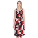 Emo Checker Graffiti Midi Sleeveless Dress
