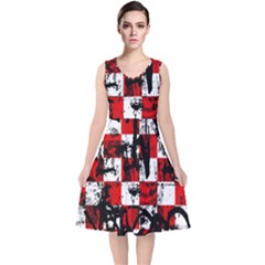V-Neck Midi Sleeveless Dress  