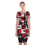 Emo Checker Graffiti Classic Short Sleeve Midi Dress