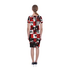 Classic Short Sleeve Midi Dress Back Classic Short Sleeve Midi Dress Back