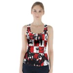Emo Checker Graffiti Racer Back Sports Top