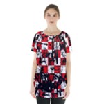 Emo Checker Graffiti Skirt Hem Sports Top