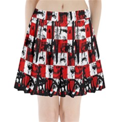 Emo Checker Graffiti Pleated Mini Skirt from ArtsNow.com