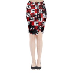 Emo Checker Graffiti Midi Wrap Pencil Skirt from ArtsNow.com