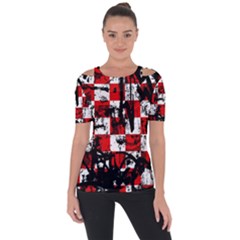 Shoulder Cut Out Short Sleeve Top 