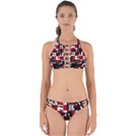 Emo Checker Graffiti Perfectly Cut Out Bikini Set