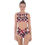 Emo Checker Graffiti Bandaged Up Bikini Set 