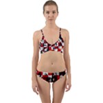 Emo Checker Graffiti Wrap Around Bikini Set