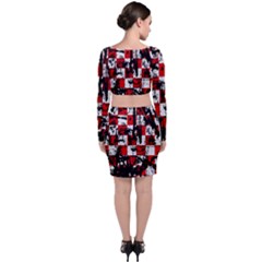 Long Sleeve Crop Top & Bodycon Skirt Set 