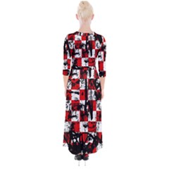 Quarter Sleeve Wrap Maxi Dress 