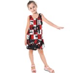 Emo Checker Graffiti Kids  Sleeveless Dress